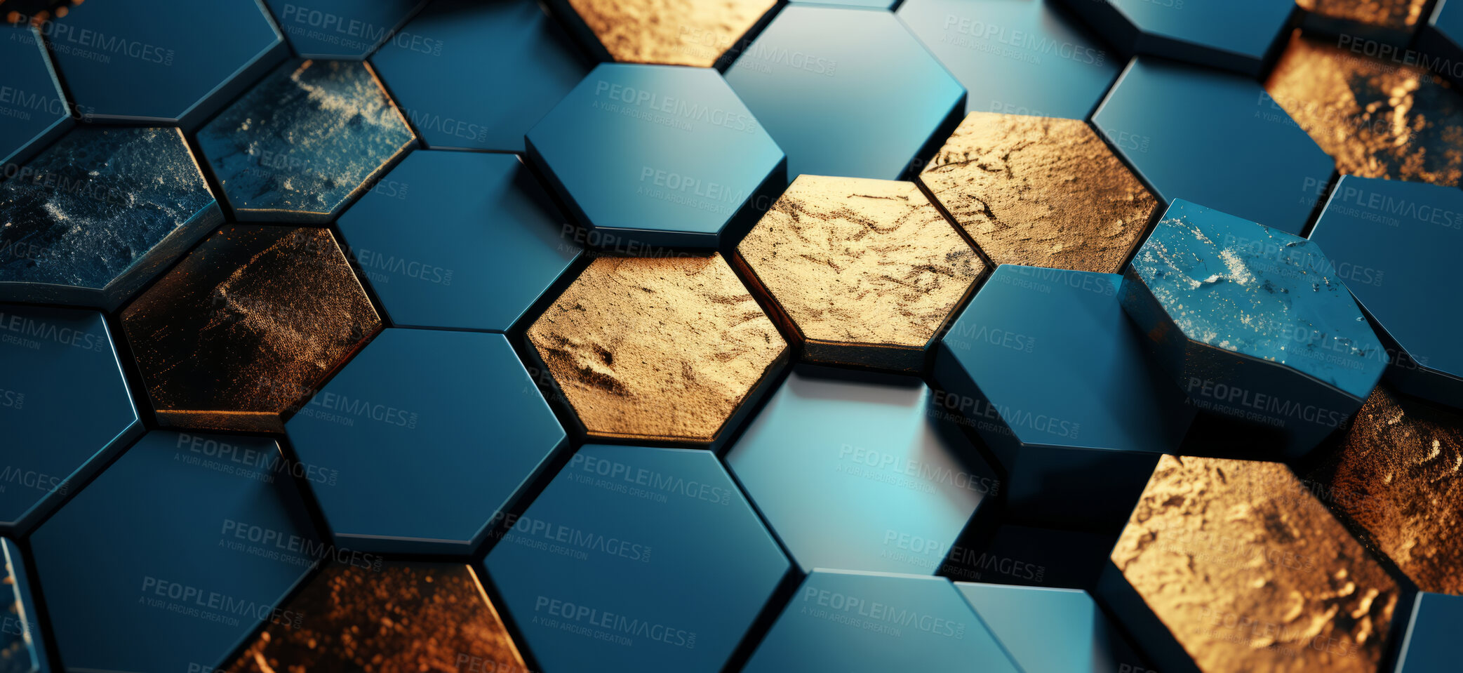 Buy stock photo Geometric hexagonal abstract background. Honeycomb pattern concept.