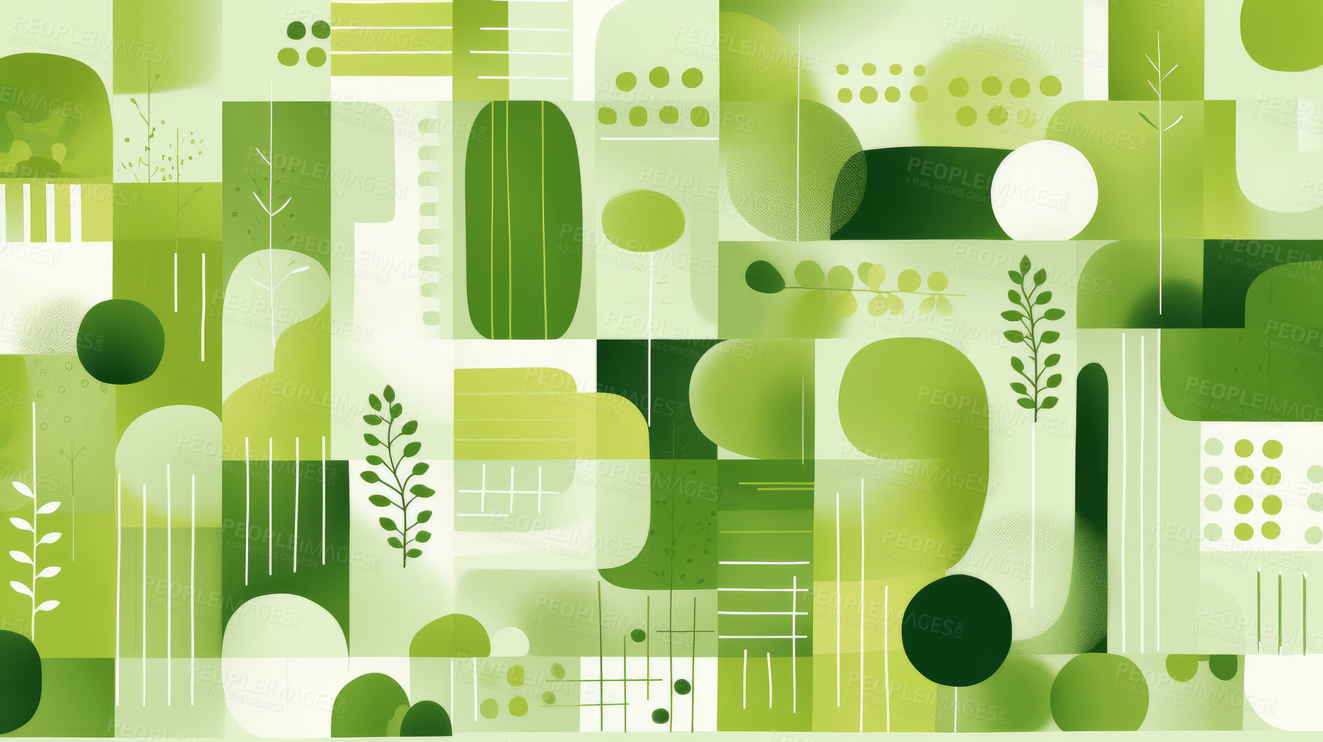 Buy stock photo Green abstract geometry shape symbol background. Eco nature wallpaper mosaic.