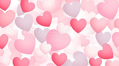 Love hearts seamless pattern for valentine's day. Romantic background art collection.