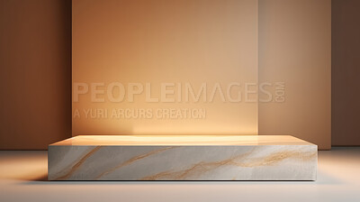 Minimal abstract background for product presentation. Rectangular podium space