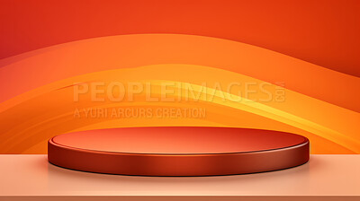 Minimal abstract background for product presentation. Red podium space