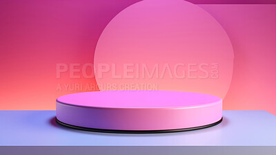 Minimal abstract background for product presentation. Pink podium space