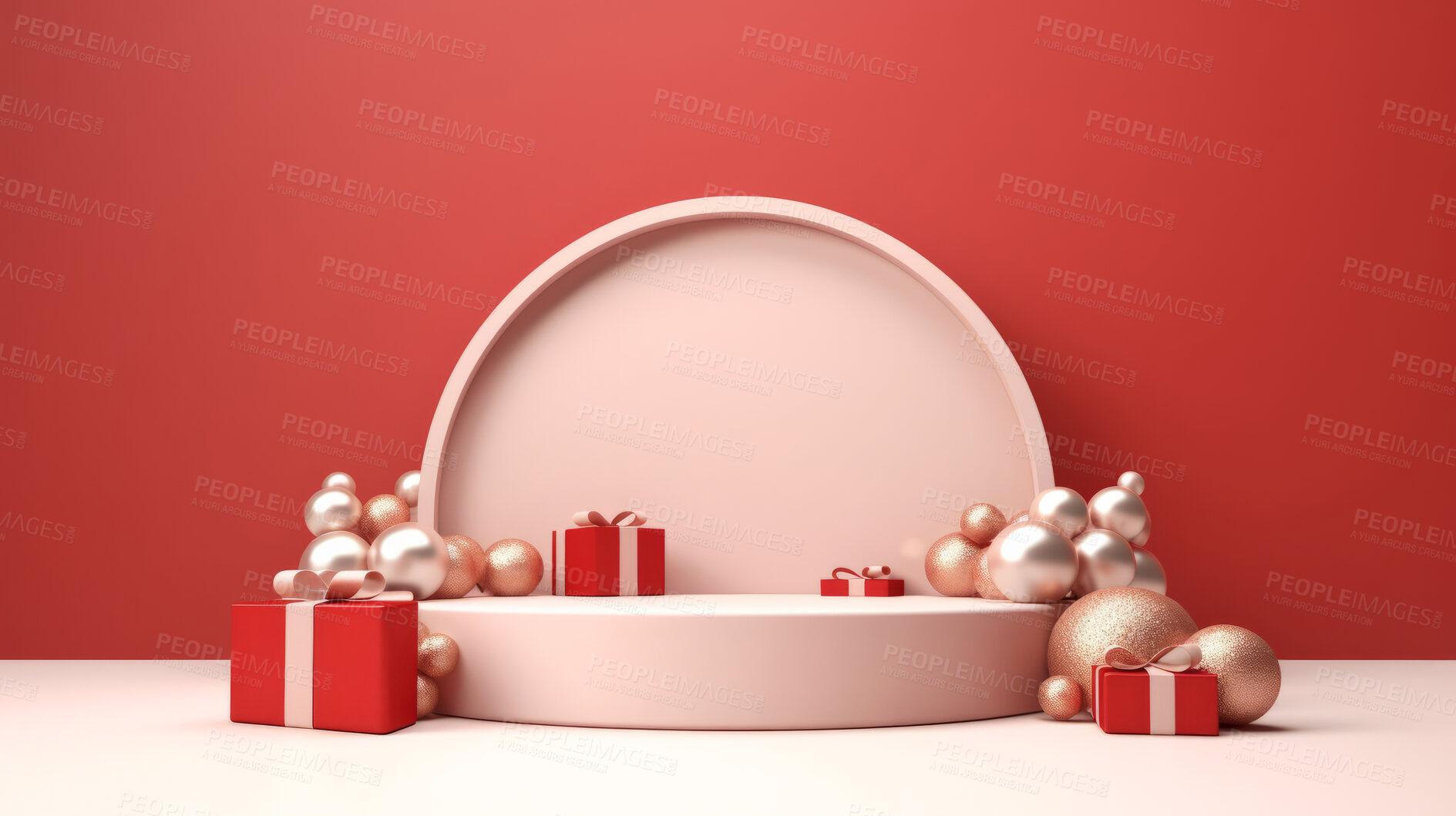 Buy stock photo Minimal abstract background for product presentation. Birthday podium space