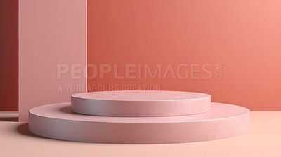 Minimal abstract background for product presentation. Round podium space