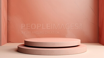 Minimal abstract background for product presentation. Round podium space