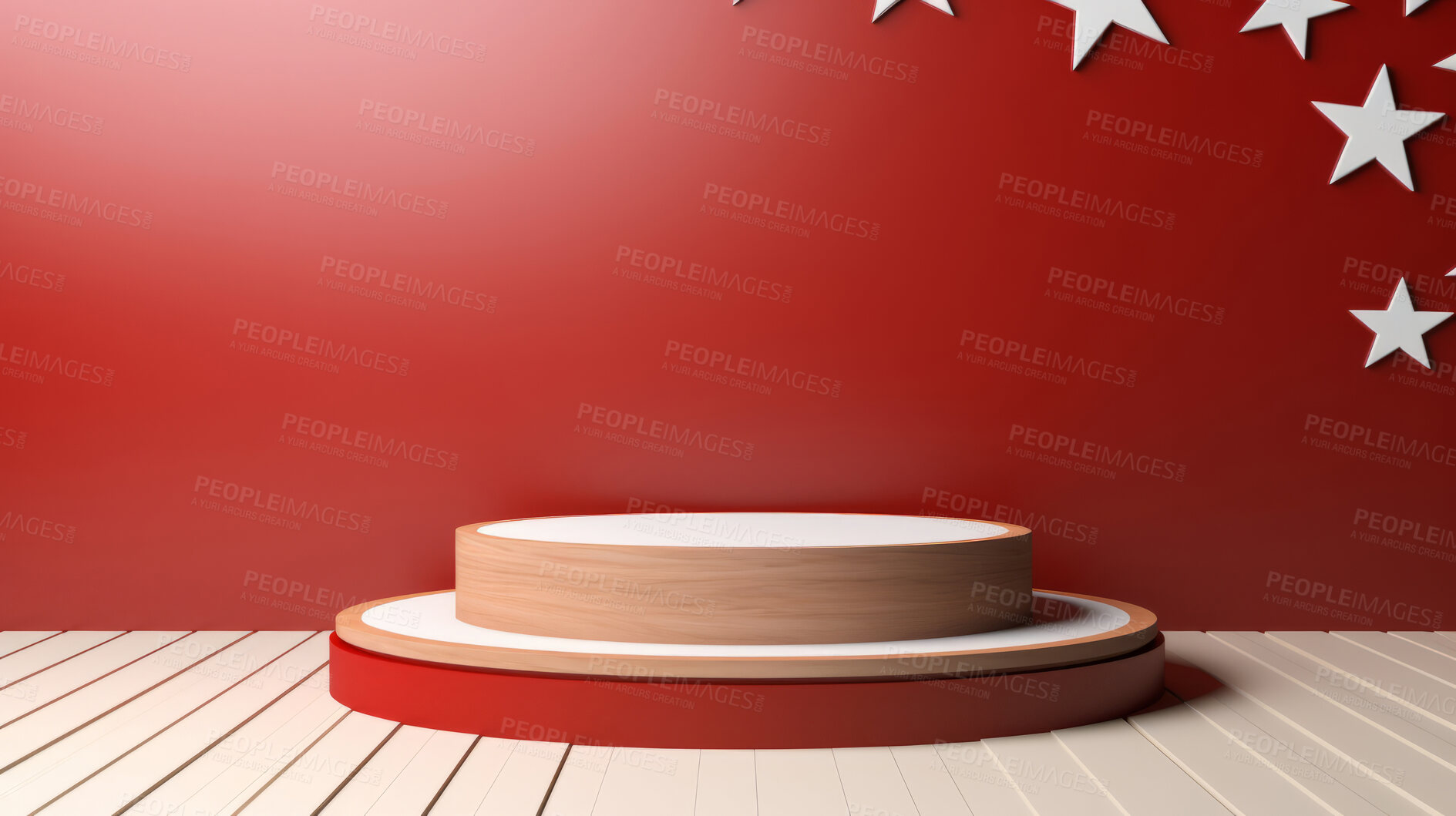 Buy stock photo Minimal abstract background for product presentation. Podium space for USA