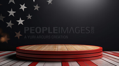 Minimal abstract background for product presentation. Podium space for USA