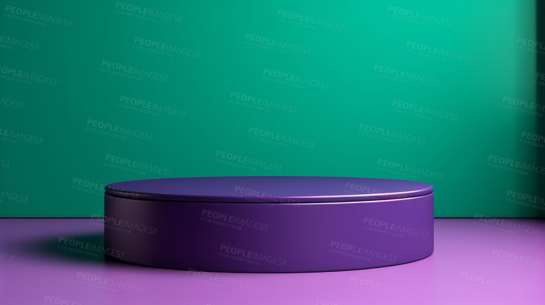 Buy stock photo Minimal abstract background for product presentation. Purple podium space