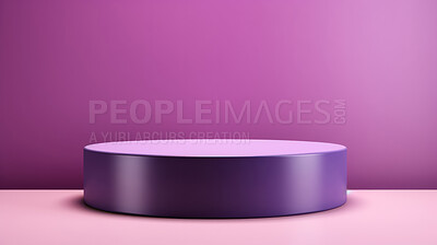 Buy stock photo Minimal abstract background for product presentation. Purple podium space