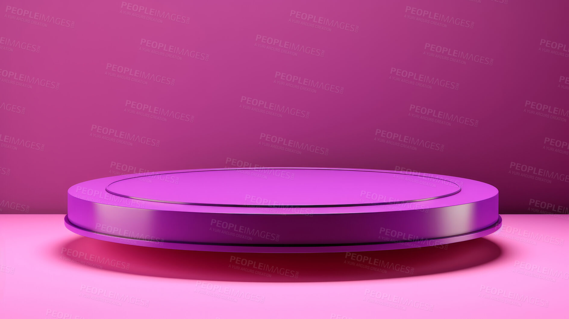 Buy stock photo Minimal abstract background for product presentation. Purple and pink podium space