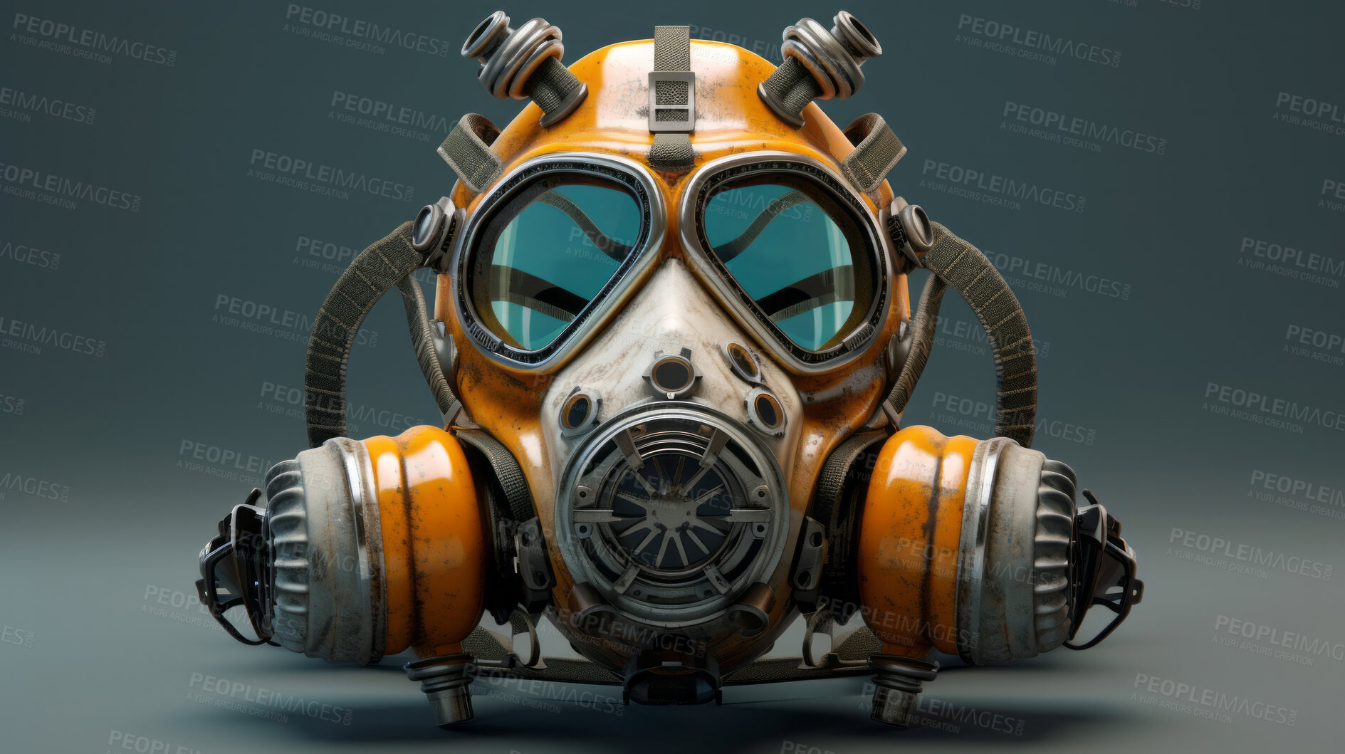 Buy stock photo Gas mask. Environmental disaster, apocalypse, personal safety concept