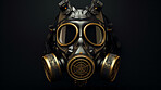 Gas mask. Environmental disaster, apocalypse, personal safety concept