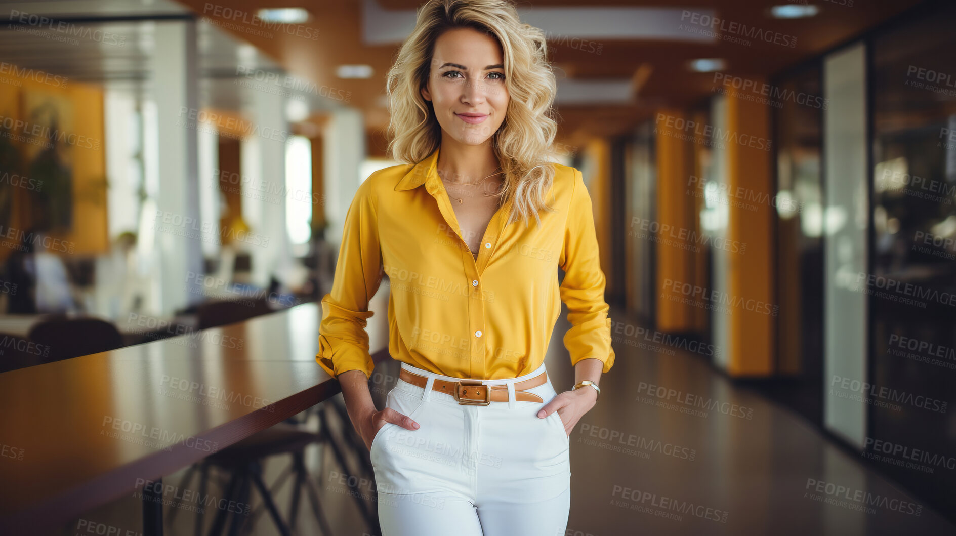 Buy stock photo Business professional posing in modern office. Business concept.