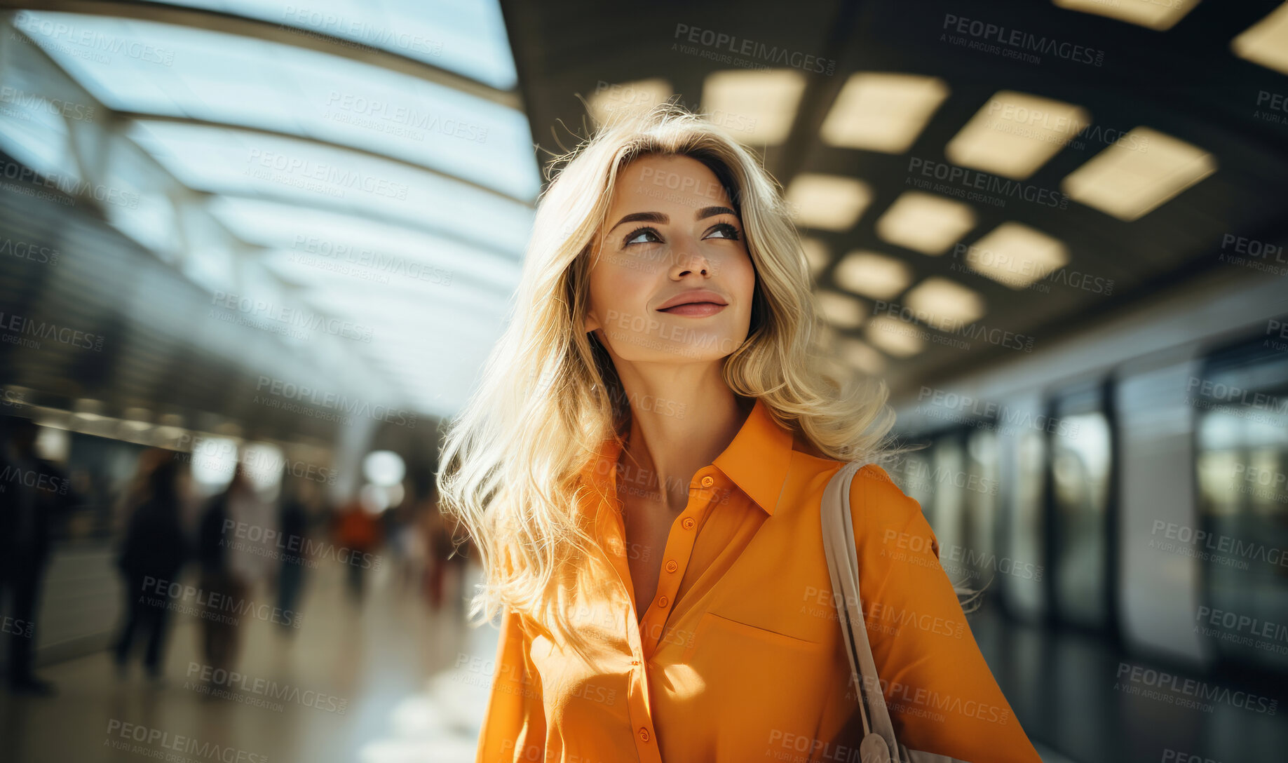 Buy stock photo Candid shot of modern business professional in office building. Business concept.