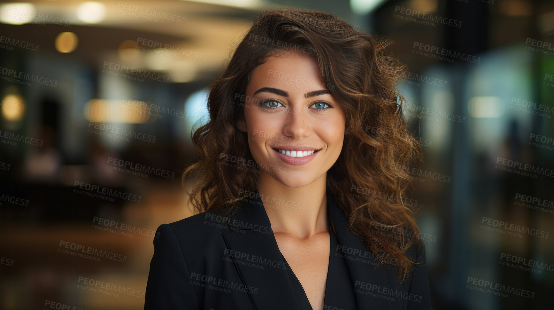 Buy stock photo Business professional posing in empty office. Business concept.