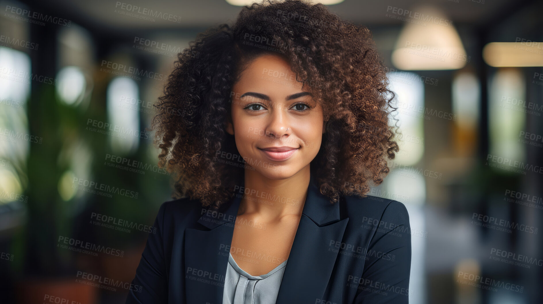 Buy stock photo Modern business woman posing in office. Business concept.