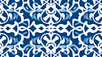 Blue ceramic tiles decorative design, illustration for floor, wall, kitchen interior, textile