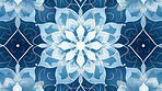 Blue ceramic tiles decorative design, illustration for floor, wall, kitchen interior, textile