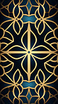 Gold ceramic tiles decorative design, illustration for floor, wall, kitchen interior, textile