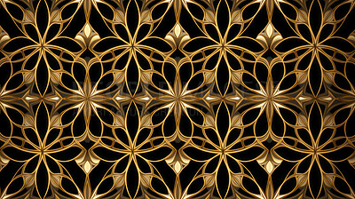 Buy stock photo Gold ceramic tiles decorative design, illustration for floor, wall, kitchen interior, textile