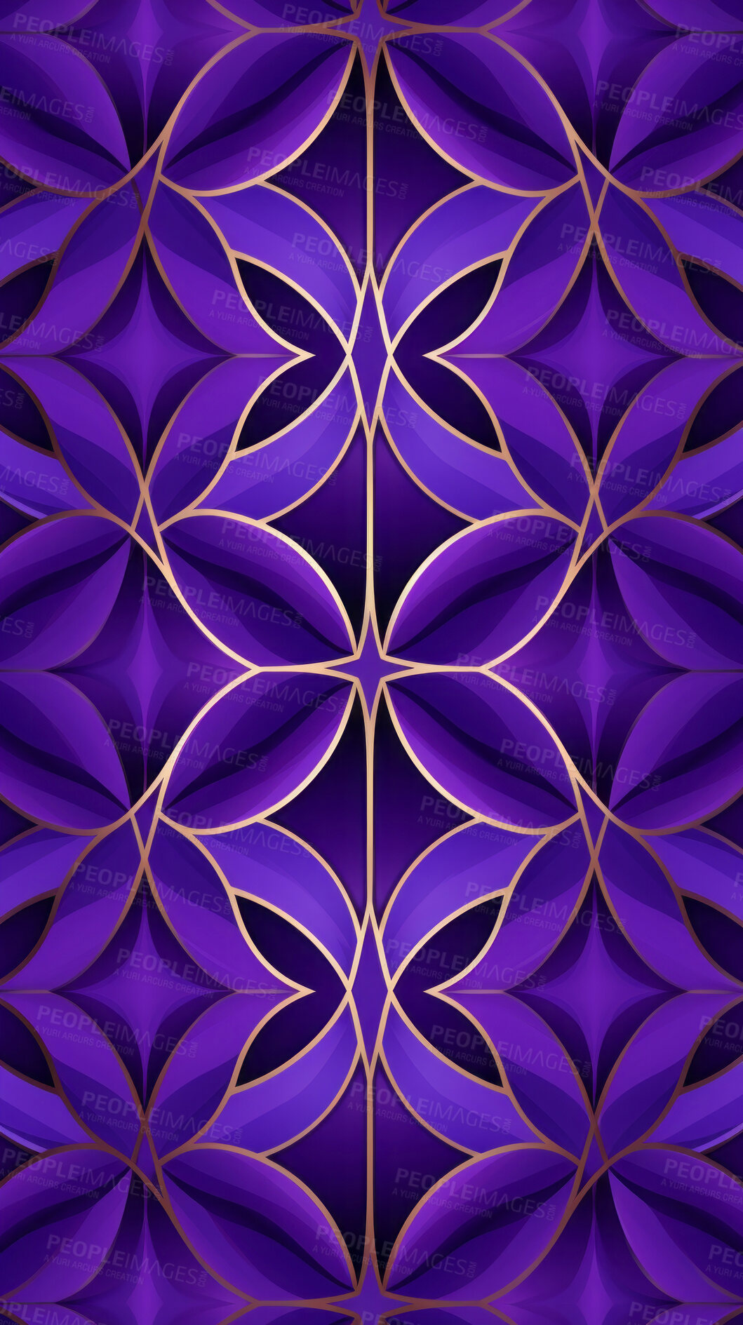 Buy stock photo Purple ceramic tiles decorative design, illustration for floor, wall, kitchen interior, textile