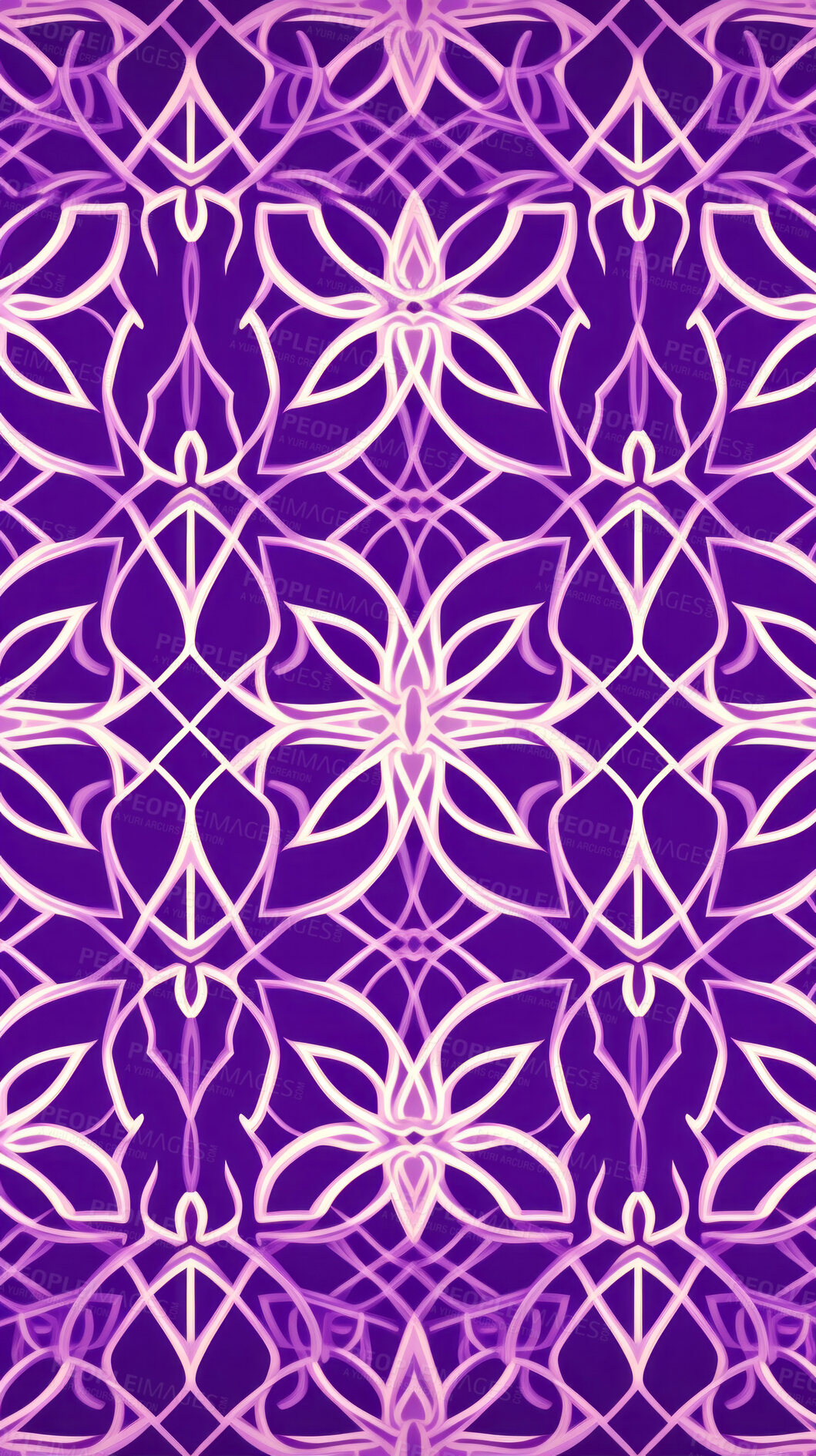 Buy stock photo Purple ceramic tiles decorative design, illustration for floor, wall, kitchen interior, textile