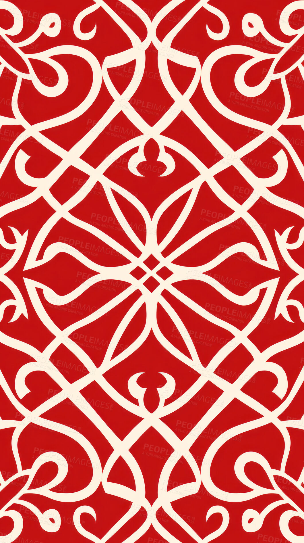 Buy stock photo Red ceramic tiles decorative design, illustration for floor, wall, kitchen interior, textile