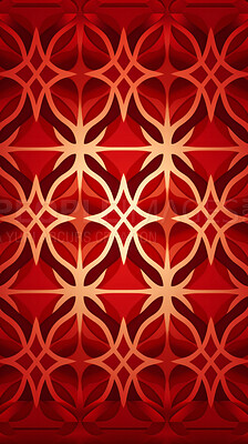 Red ceramic tiles decorative design, illustration for floor, wall, kitchen interior, textile