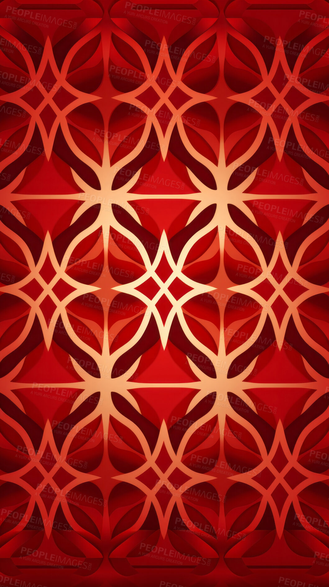 Buy stock photo Red ceramic tiles decorative design, illustration for floor, wall, kitchen interior, textile