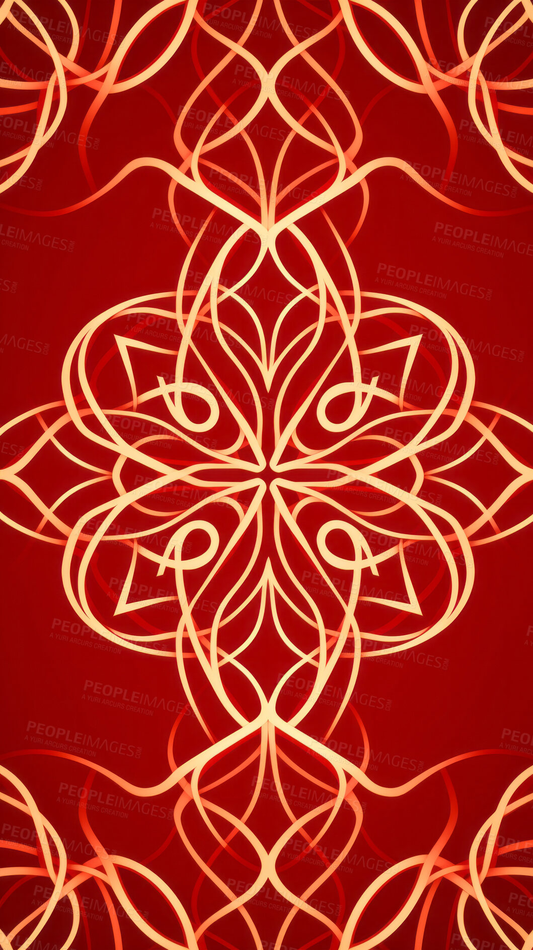 Buy stock photo Red ceramic tiles decorative design, illustration for floor, wall, kitchen interior, textile