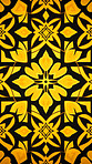 Yellow ceramic tiles decorative design, illustration for floor, wall, kitchen interior, textile