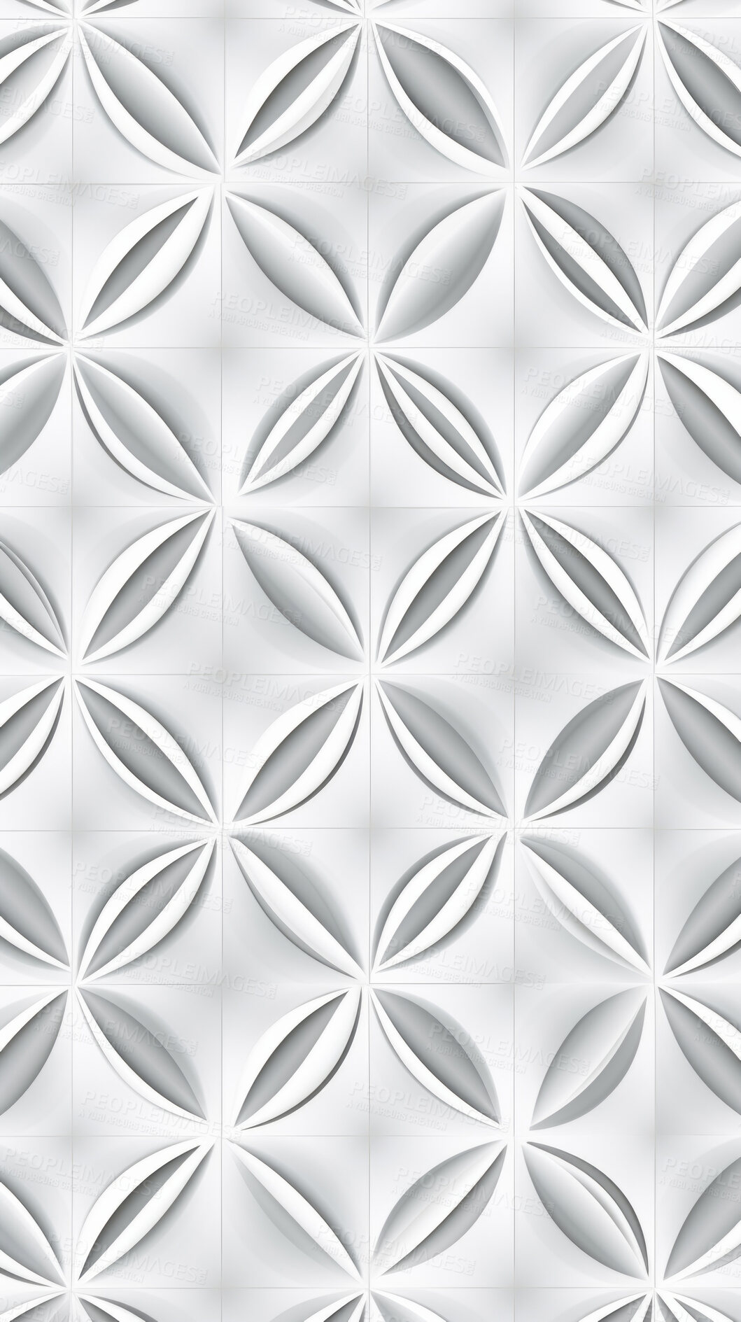 Buy stock photo Grey and white ceramic tiles decorative design, illustration for floor, wall, kitchen interior, textile