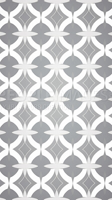 Grey and white ceramic tiles decorative design, illustration for floor, wall, kitchen interior, textile