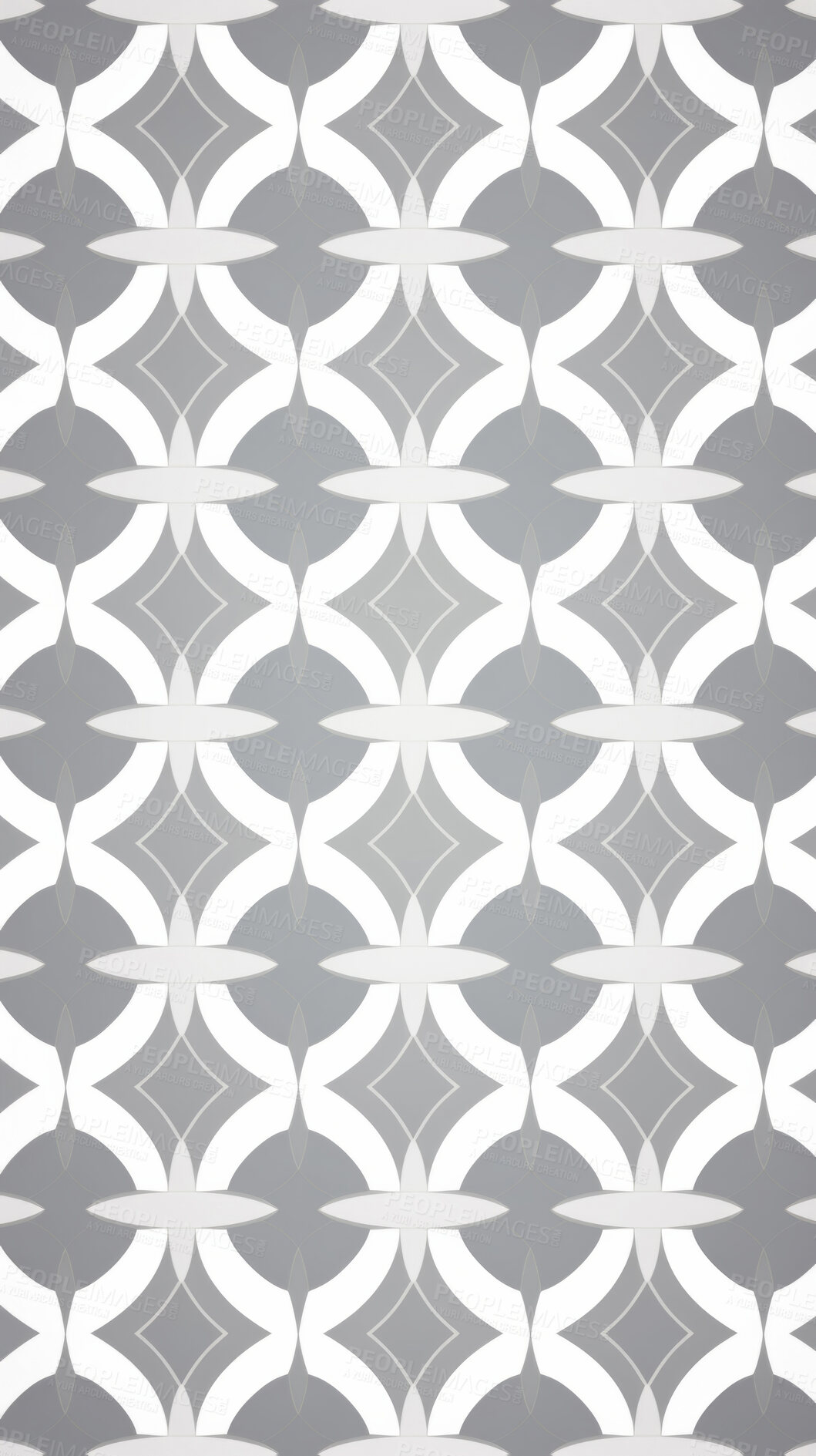 Buy stock photo Grey and white ceramic tiles decorative design, illustration for floor, wall, kitchen interior, textile