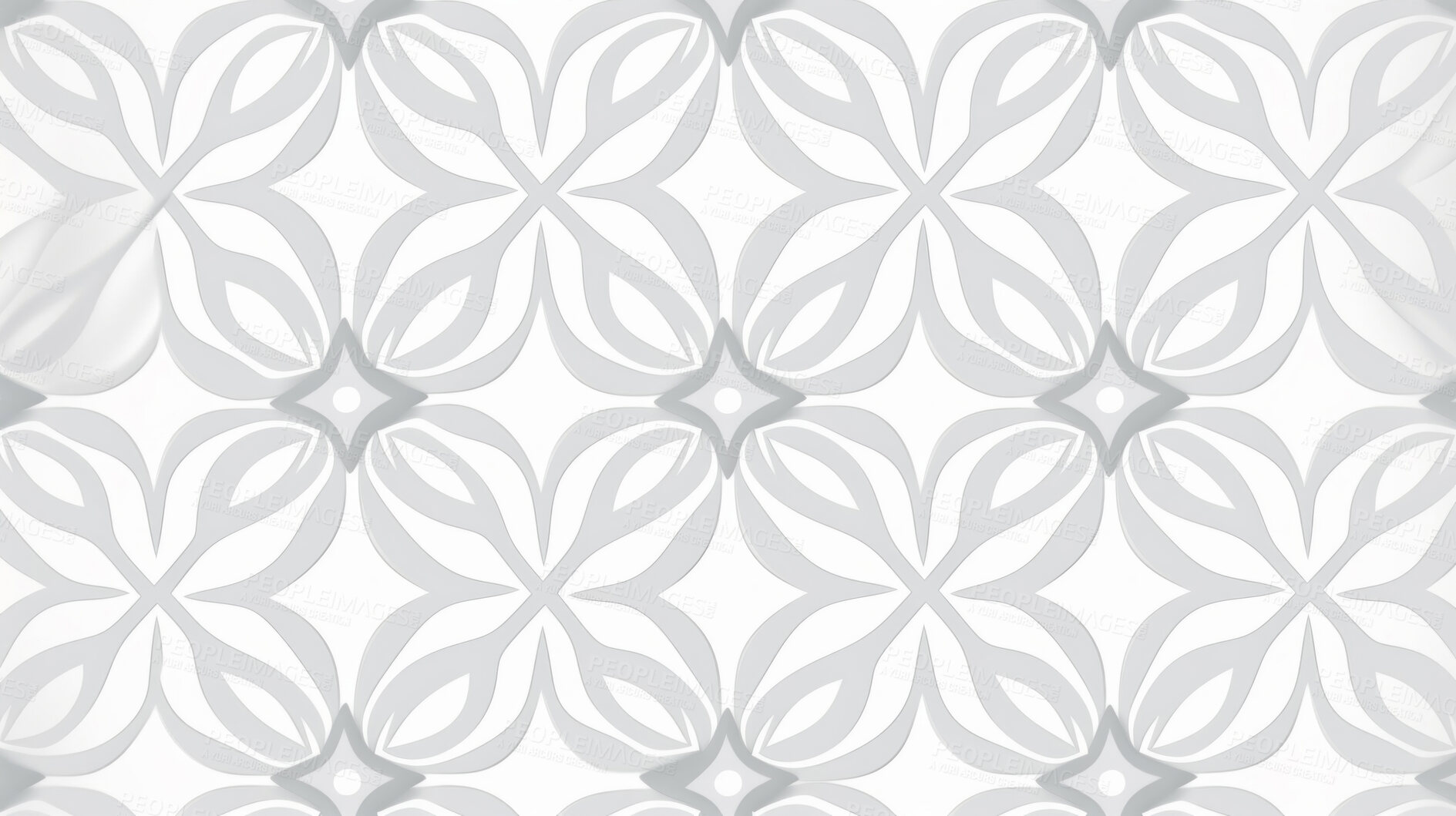 Buy stock photo Grey and white ceramic tiles decorative design, illustration for floor, wall, kitchen interior, textile