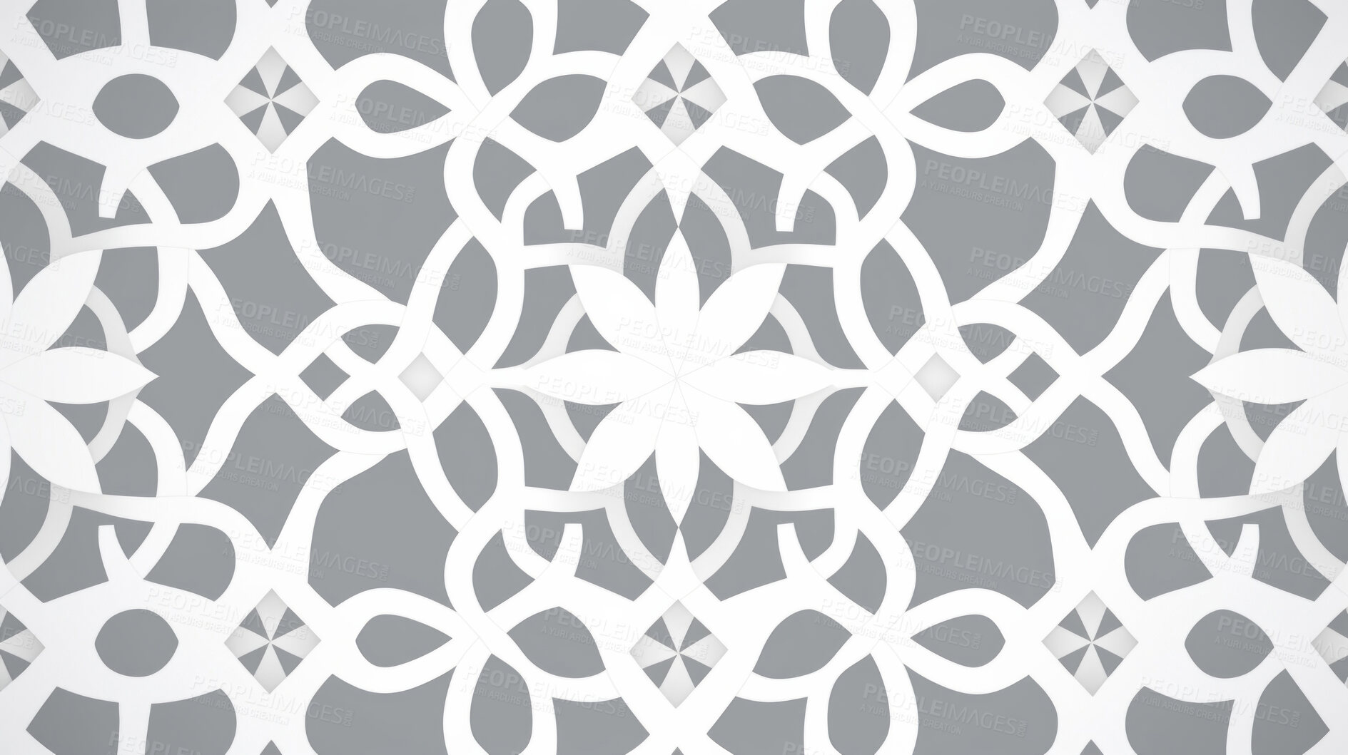 Buy stock photo Grey and white ceramic tiles decorative design, illustration for floor, wall, kitchen interior, textile