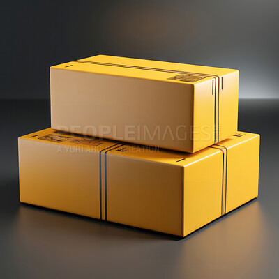 3D Boxes on blank background. Delivery concept.
