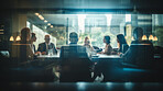 Group of business people having a meeting or brainstorming in a boardroom