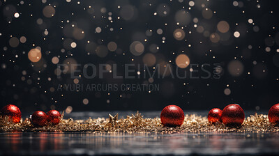 Glitter abstract, christmas background. Red, gold noel.