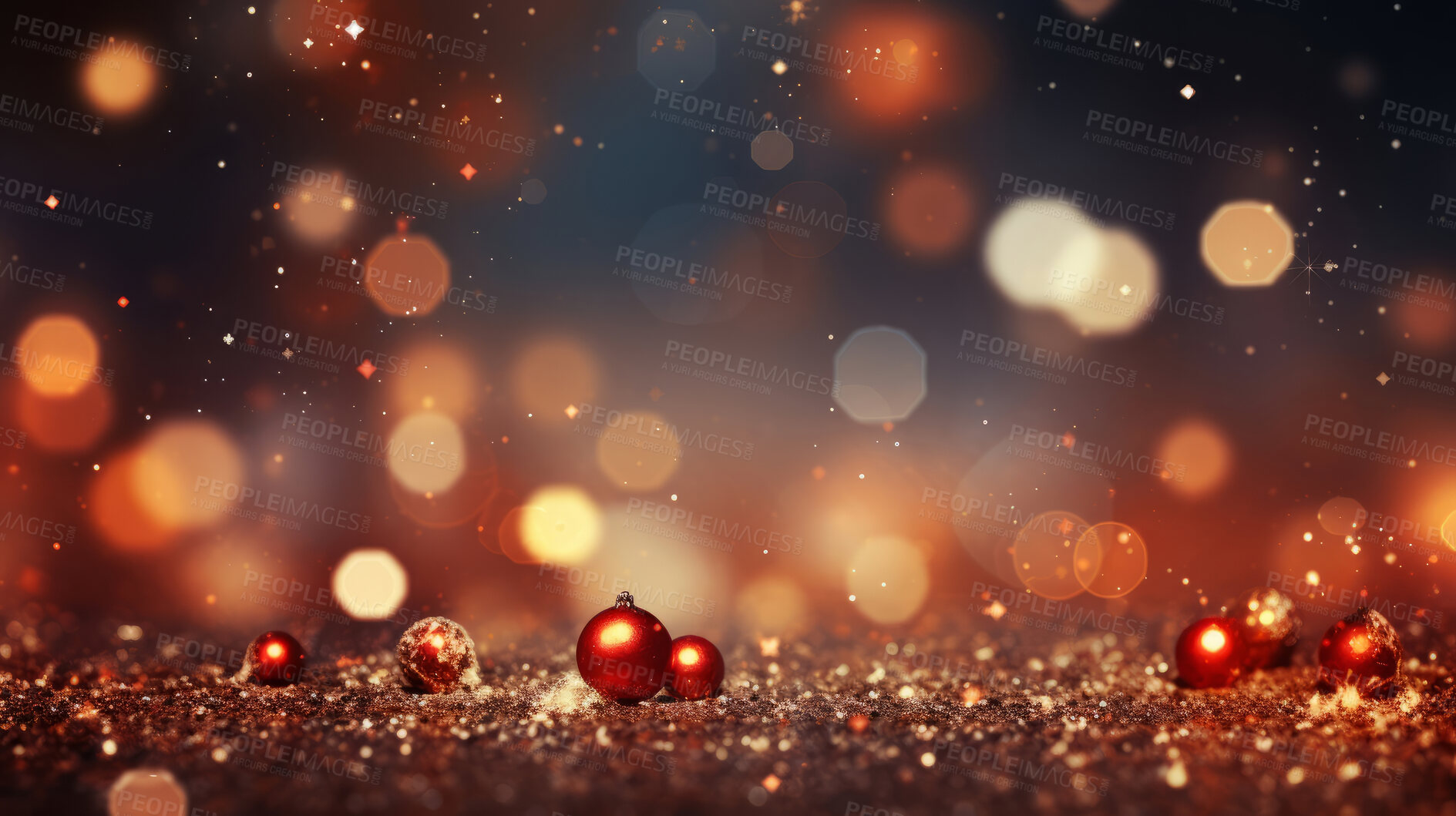 Buy stock photo Glitter abstract lights. Red, gold dust and shine. Luxury bokeh backdrop.