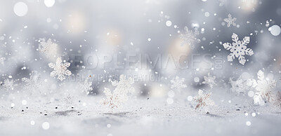 Glitter abstract snow background. White dust and bokeh. Christmas concept.