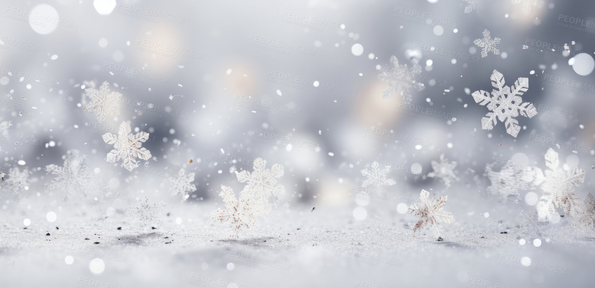 Buy stock photo Glitter abstract snow background. White dust and bokeh. Christmas concept.