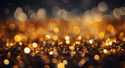 Glitter abstract lights. Golden dust and shine. Luxury bokeh backdrop.