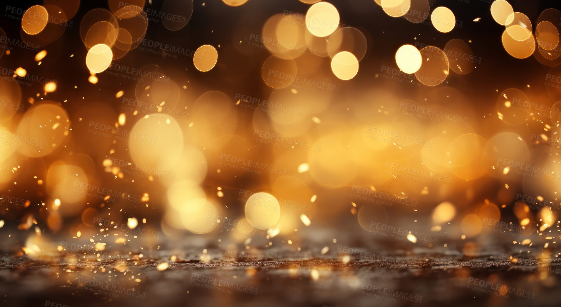 Buy stock photo Glitter abstract lights. Golden dust and shine. Luxury bokeh backdrop.