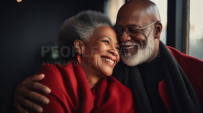 Buy stock photo Affectionate and loving senior couple spending quality time after retirement or on vacation