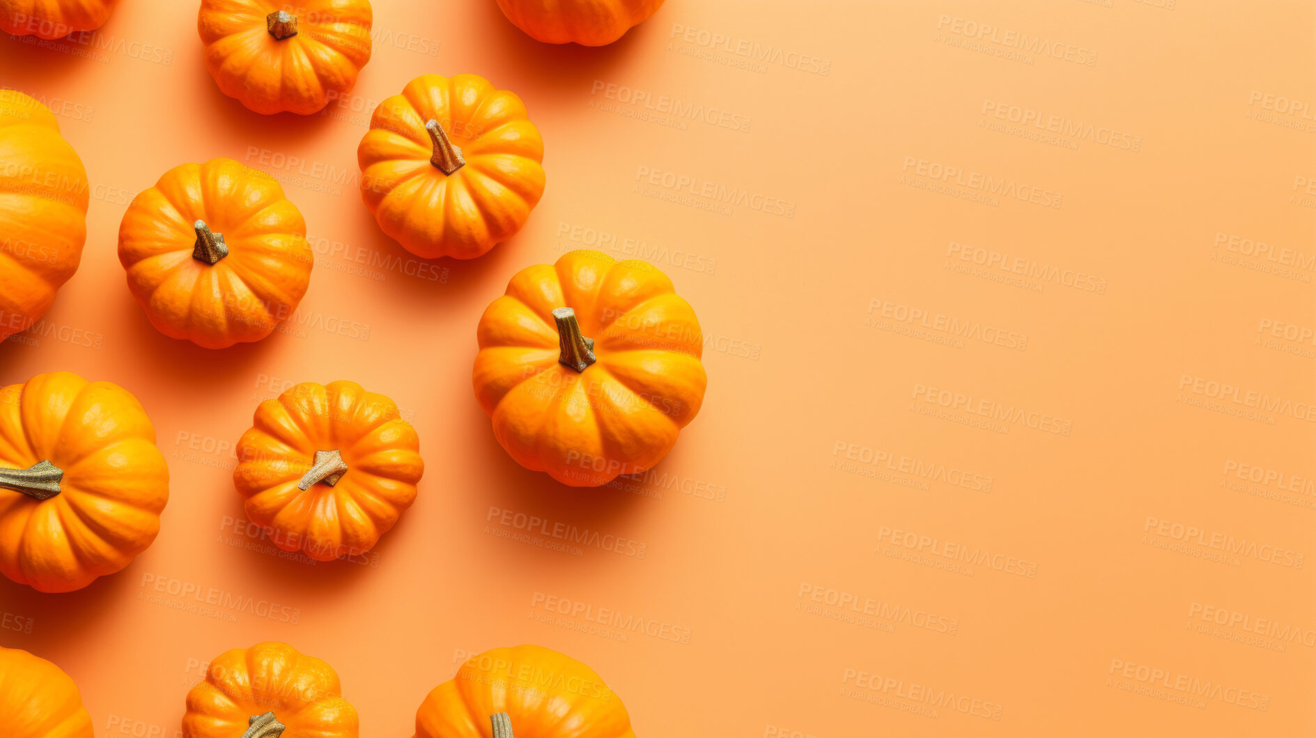 Buy stock photo Pumpkin render for thanksgiving or halloween celebration on background