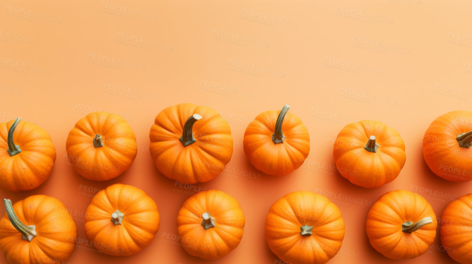 Buy stock photo Pumpkin render for thanksgiving or halloween celebration on background