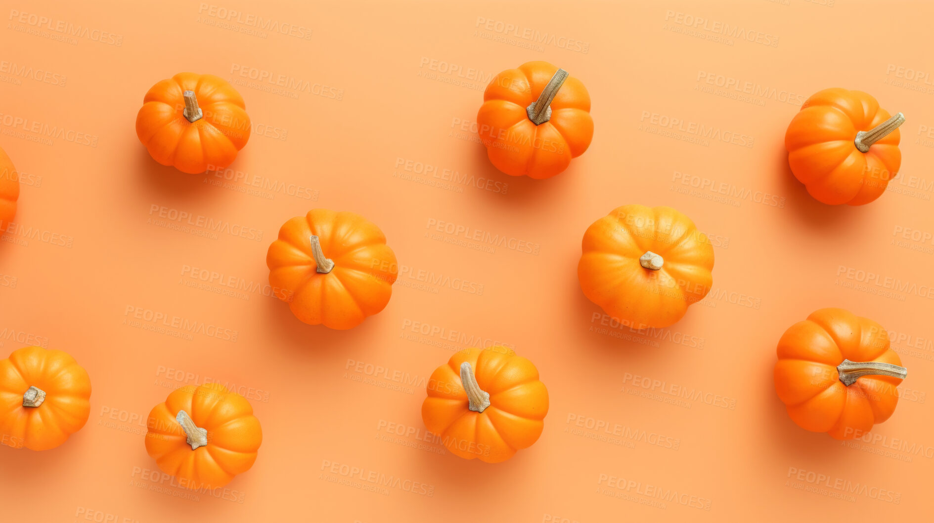 Buy stock photo Pumpkin render for thanksgiving or halloween celebration on background