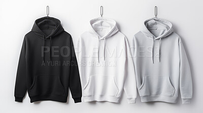 Font view of hoodies. Sweatshirt on background cutout. Mock-up template.
