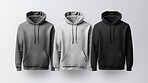 Font view of hoodies. Sweatshirt on background cutout. Mock-up template.